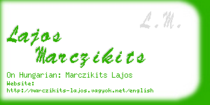 lajos marczikits business card